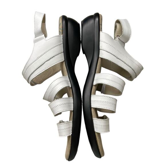 Propet 10 M Aurora Adjustable Strappy Sandals White Leather Comfort Low - Picture 7 of 10